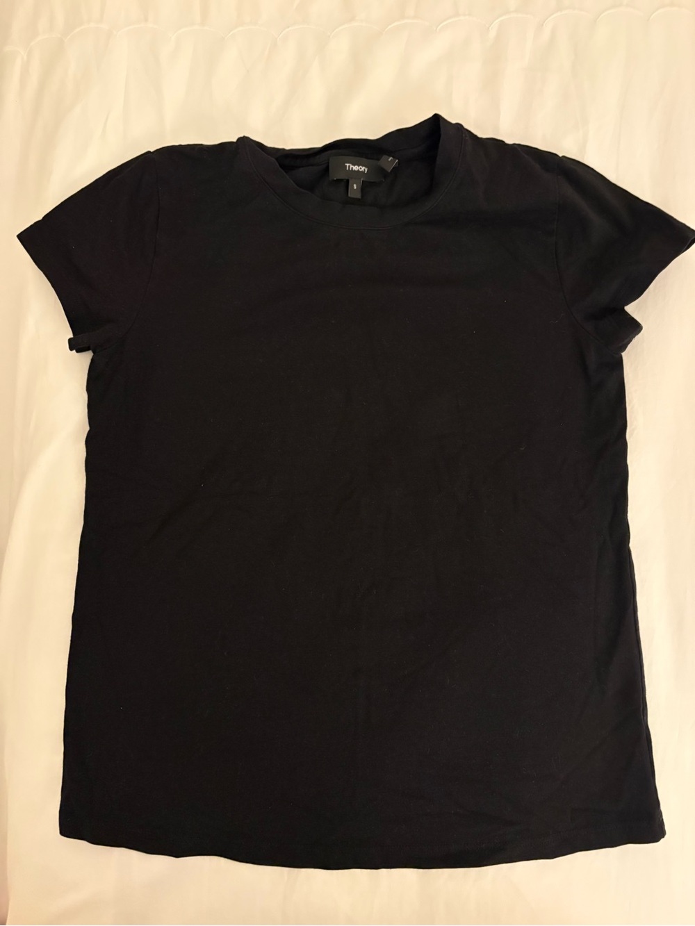 Theory Black Short Sleeve Crewneck Tee